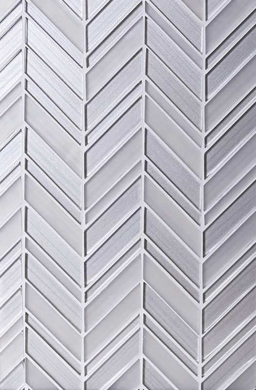 White Chevron Mosaic Tile