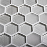 Fabrique White Hexagon Glass Mosaic Tile