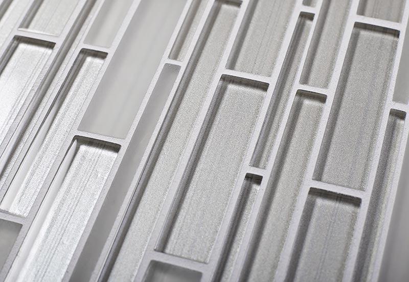 Fabrique White Linear Glass Mosaic Tile | Tile Club