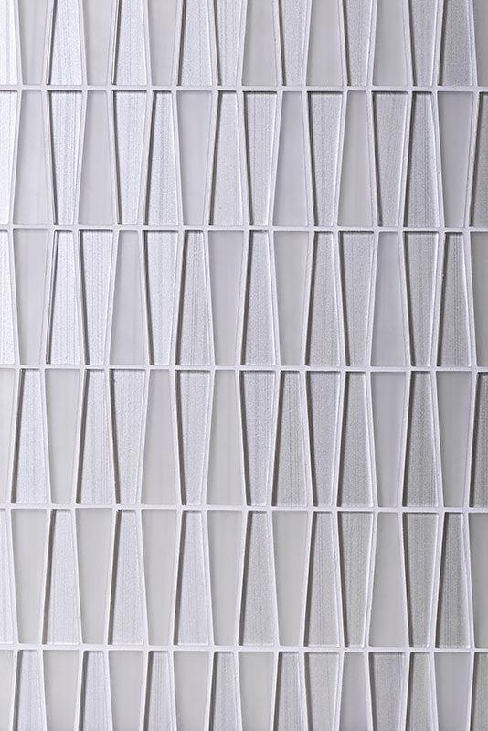 Fabrique White Triangle Glass Mosaic Tile | Tile Club