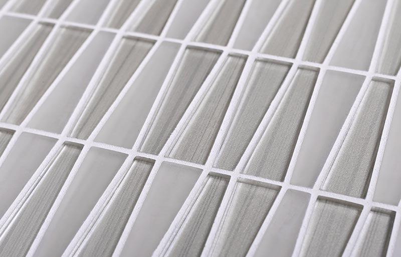 White triangle glass mosaic tile 4