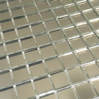 0 6" Mini Mirrored Squares Glass Tile | Tile Club