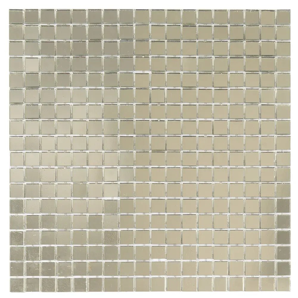 0 6" Mini Mirrored Squares Glass Tile | Tile Club