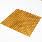 0 8" Yellow Gold Mini Mirrored Squares Glass Tile | Tile Club