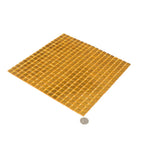 0 8" Yellow Gold Mini Mirrored Squares Glass Tile | Tile Club