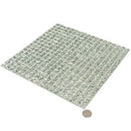0 6" Wavy Silver Squares Glass Tile | Tile Club