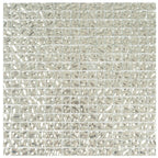 0 6" Wavy Silver Squares Glass Tile | Tile Club