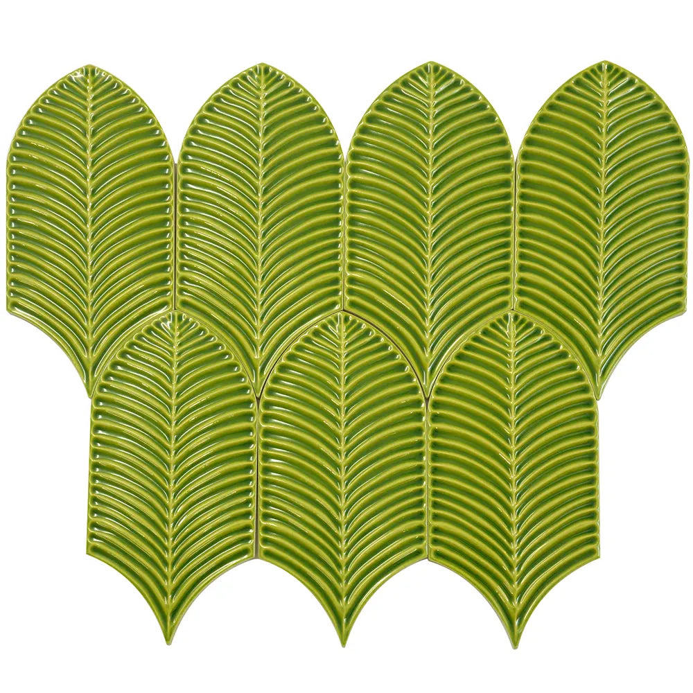 Plume Apple Feather Ceramic Tile