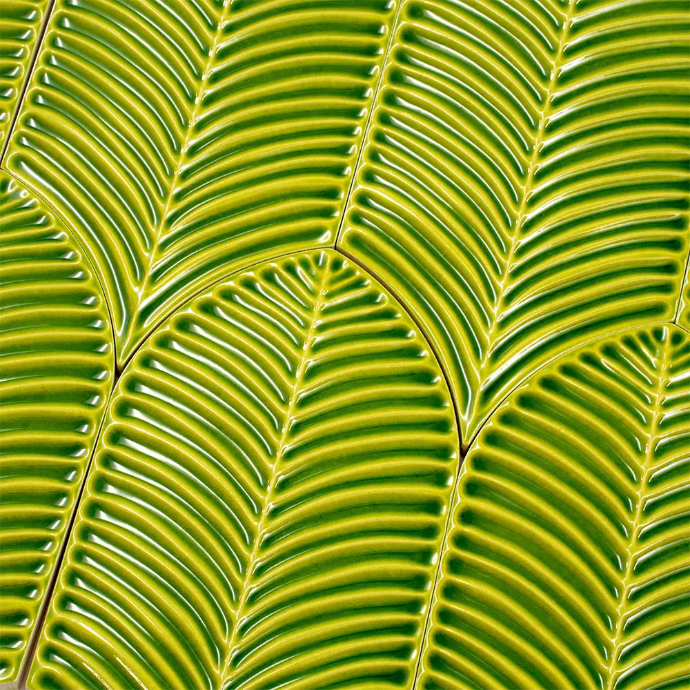 Plume Apple Feather Ceramic Tile