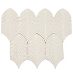 Plume Cream Feather Ceramic Tile | Tile Club