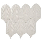 Plume Crystal Crackle Feather Ceramic Tile