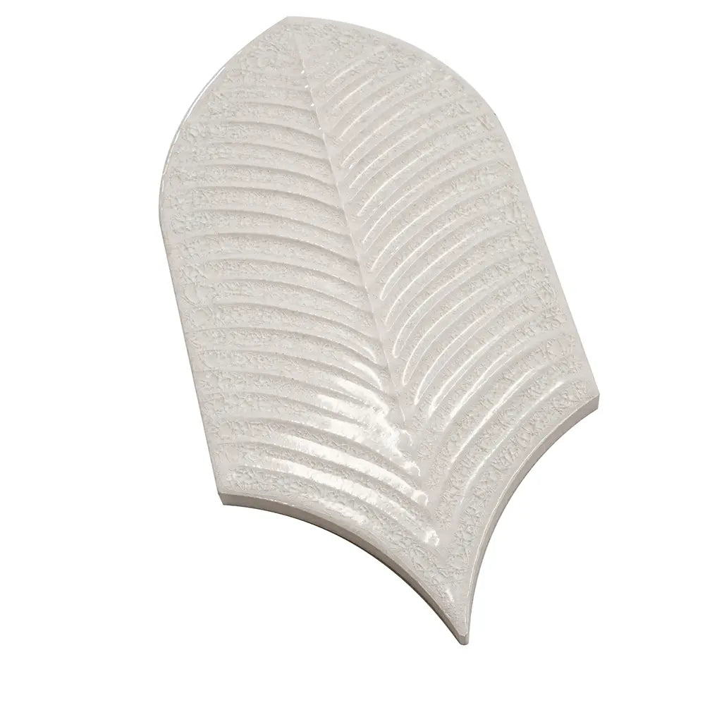 Plume Crystal Crackle Feather Ceramic Tile