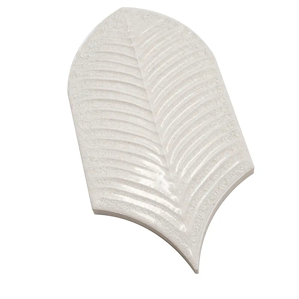 Plume Crystal Crackle Feather Ceramic Tile