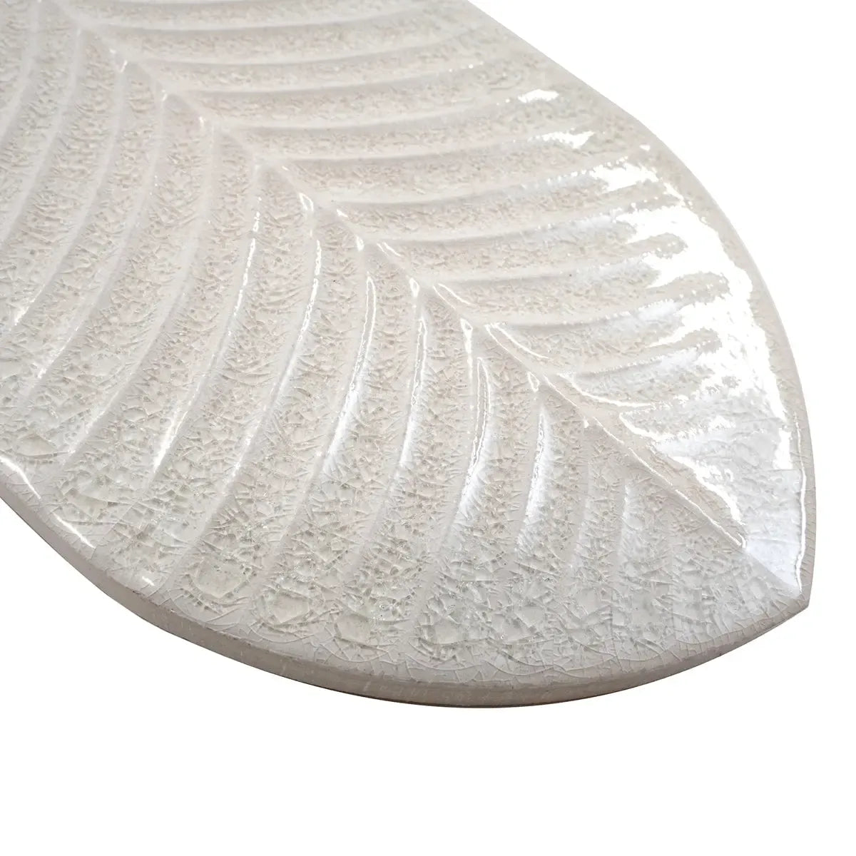 Plume Crystal Crackle Feather Ceramic Tile | Tile Club