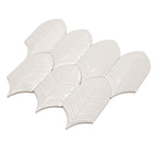 Plume Crystal Crackle Feather Ceramic Tile | Tile Club