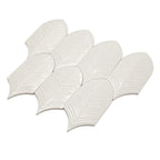 Plume Crystal Crackle Feather Ceramic Tile | Tile Club