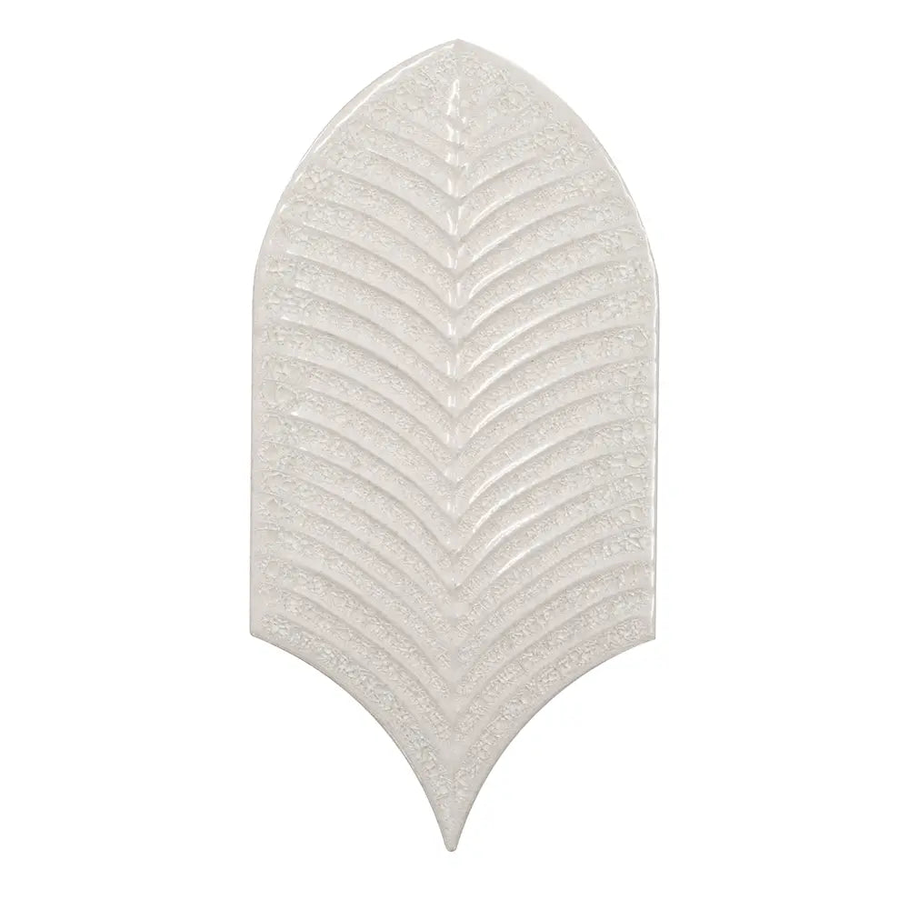 Plume Crystal Crackle Feather Ceramic Tile