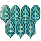 Plume Jade Feather Ceramic Tile | Tile Club