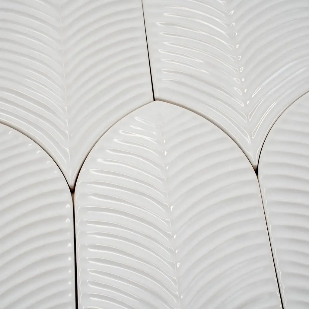 Plume White Feather Ceramic Tile | Tile Club