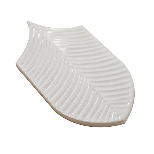 Plume White Feather Ceramic Tile | Tile Club