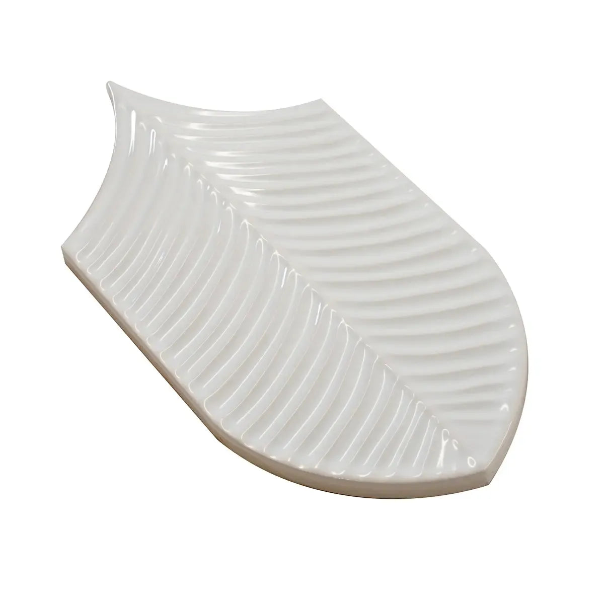 Plume White Feather Ceramic Tile | Tile Club