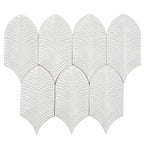 Plume White Feather Ceramic Tile | Tile Club
