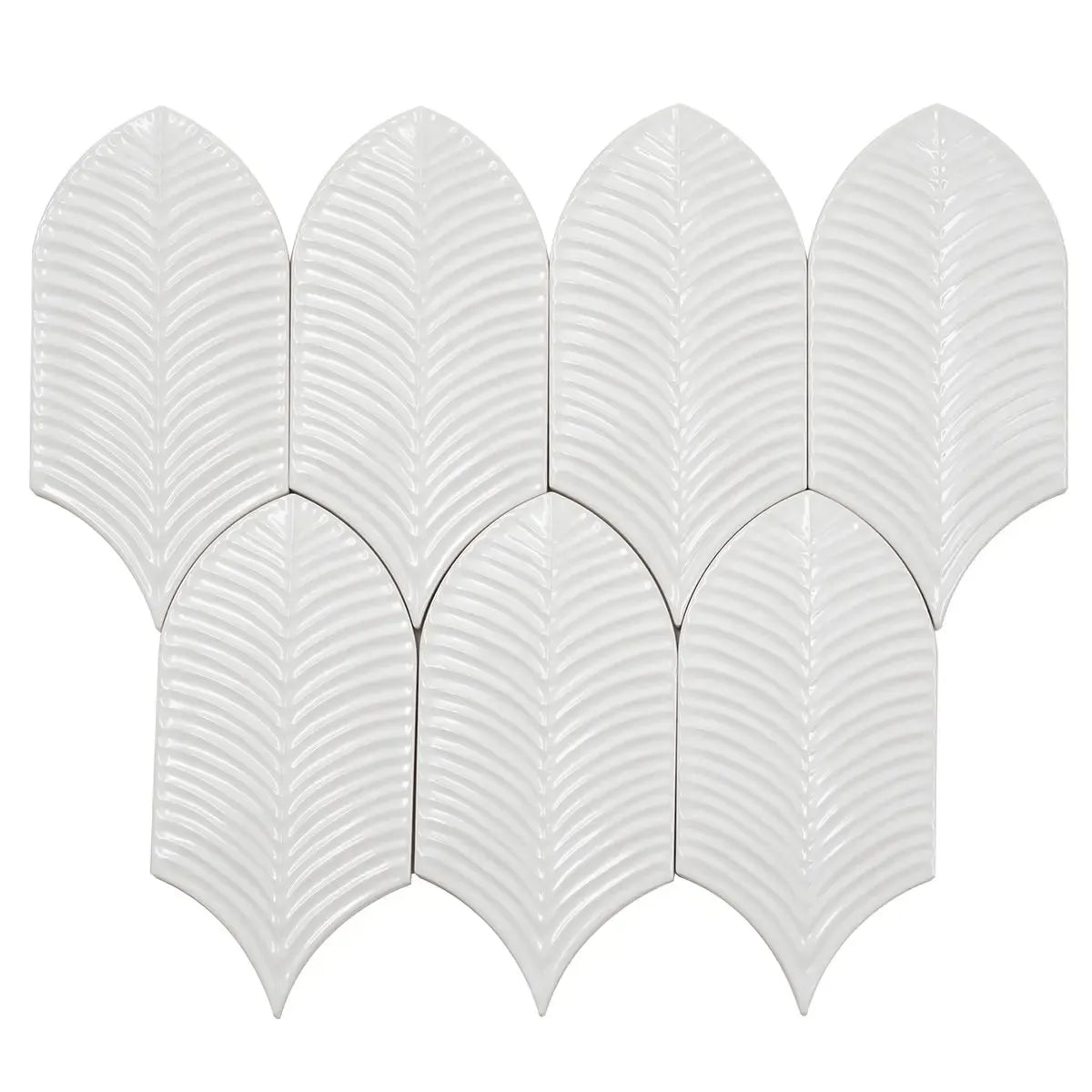 Plume White Feather Ceramic Tile | Tile Club