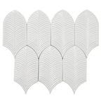 Plume White Feather Ceramic Tile | Tile Club