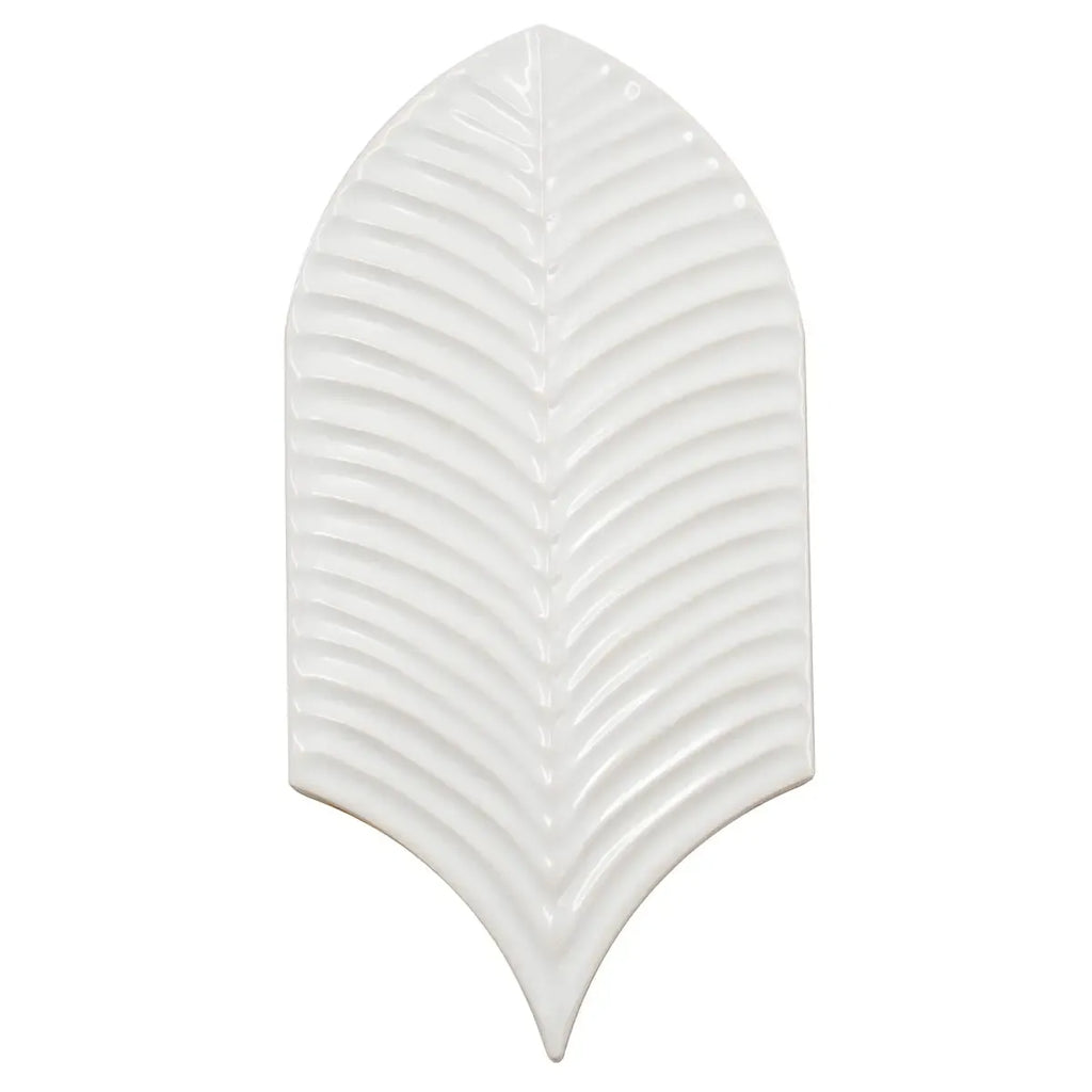Plume White Feather Ceramic Tile | Tile Club