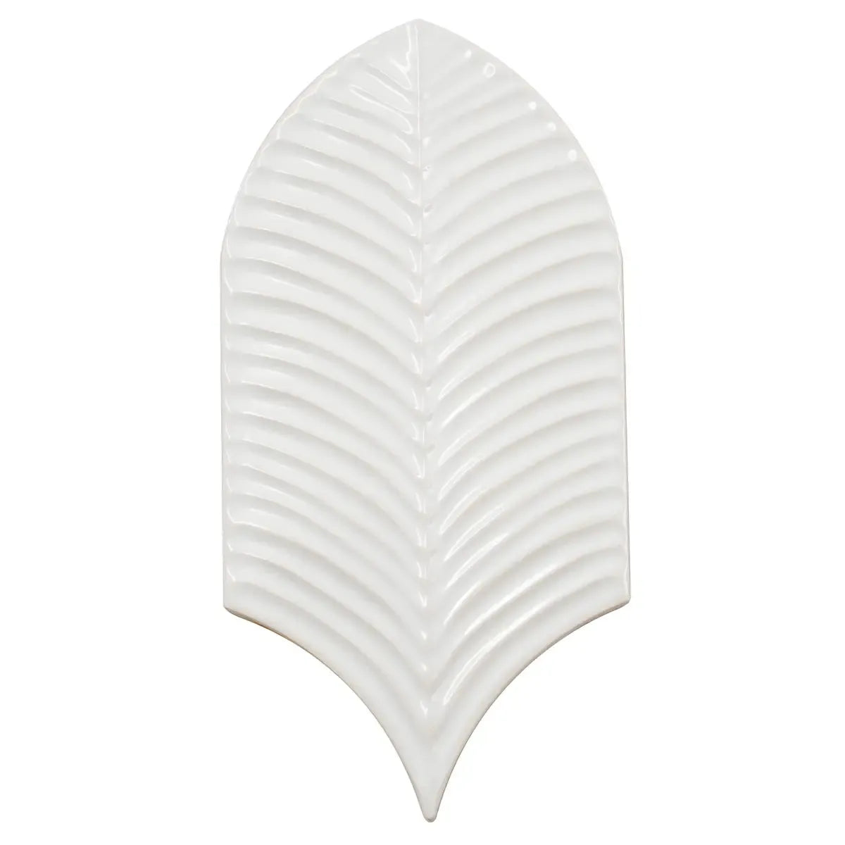Plume White Feather Ceramic Tile | Tile Club