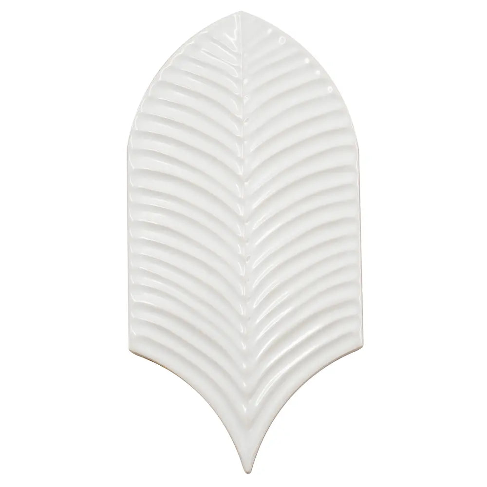 Plume White Feather Ceramic Tile | Tile Club