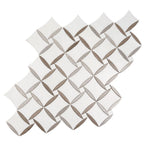 Daisy Paper White And Eastern Beige Mosaic Tile | Tile Club