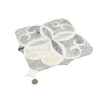 Scroll Calacatta Bluette and Thassos Marble Mosaic Tile | Tile Club