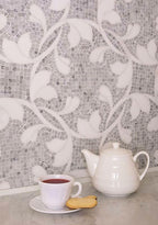 Floral Dream Bianco Carrara & Thassos Mosaic Tile | Tile Club