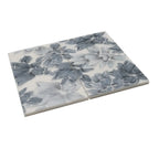 Bluma Floral Blue Etched Marble Mosaic | Tile Club