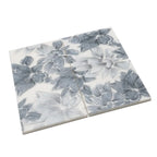 Bluma Floral Blue Etched Marble Mosaic | Tile Club