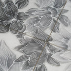 Bluma Floral Gray Etched Marble Mosaic