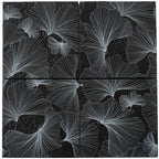 Bluma Gingko Black Etched Marble Mosaic | Tile Club