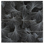 Bluma Gingko Black Etched Marble Mosaic | Tile Club
