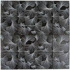 Bluma Gingko Black Etched Marble Mosaic | Tile Club