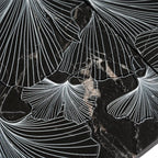 Bluma Gingko Black Etched Marble Mosaic | Tile Club