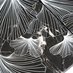 Bluma Gingko Black Etched Marble Mosaic | Tile Club