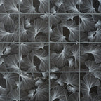 Bluma Gingko Black Etched Marble Mosaic | Tile Club