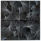 Bluma Gingko Black Etched Marble Mosaic | Tile Club
