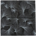 Bluma Gingko Black Etched Marble Mosaic | Tile Club