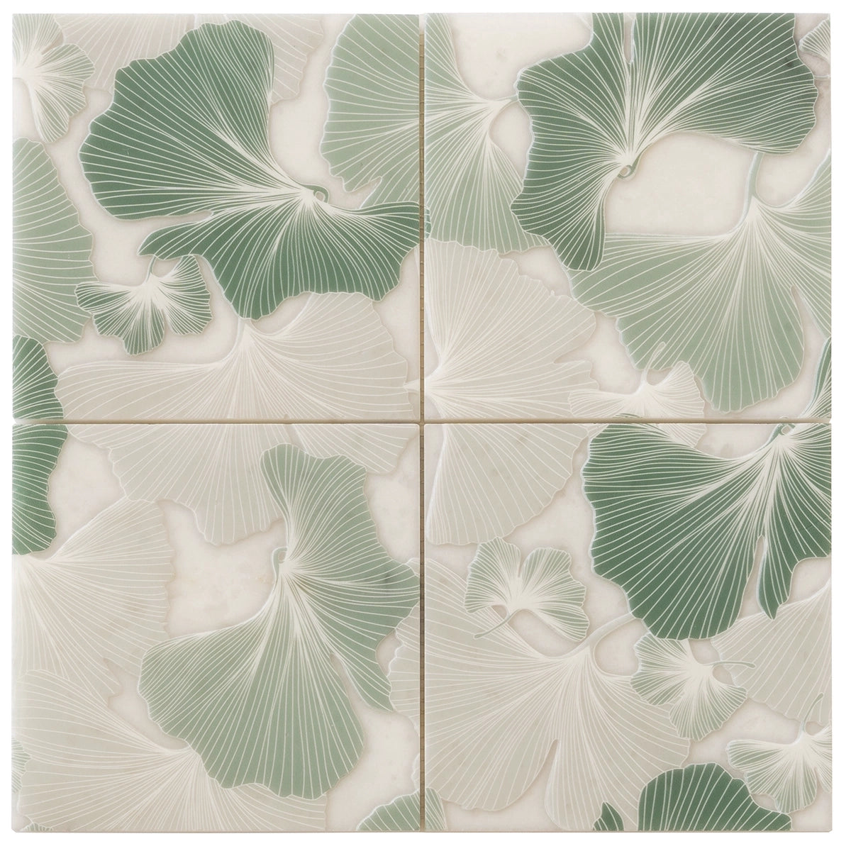 Bluma Gingko Green Etched Marble Mosaic | Tile Club