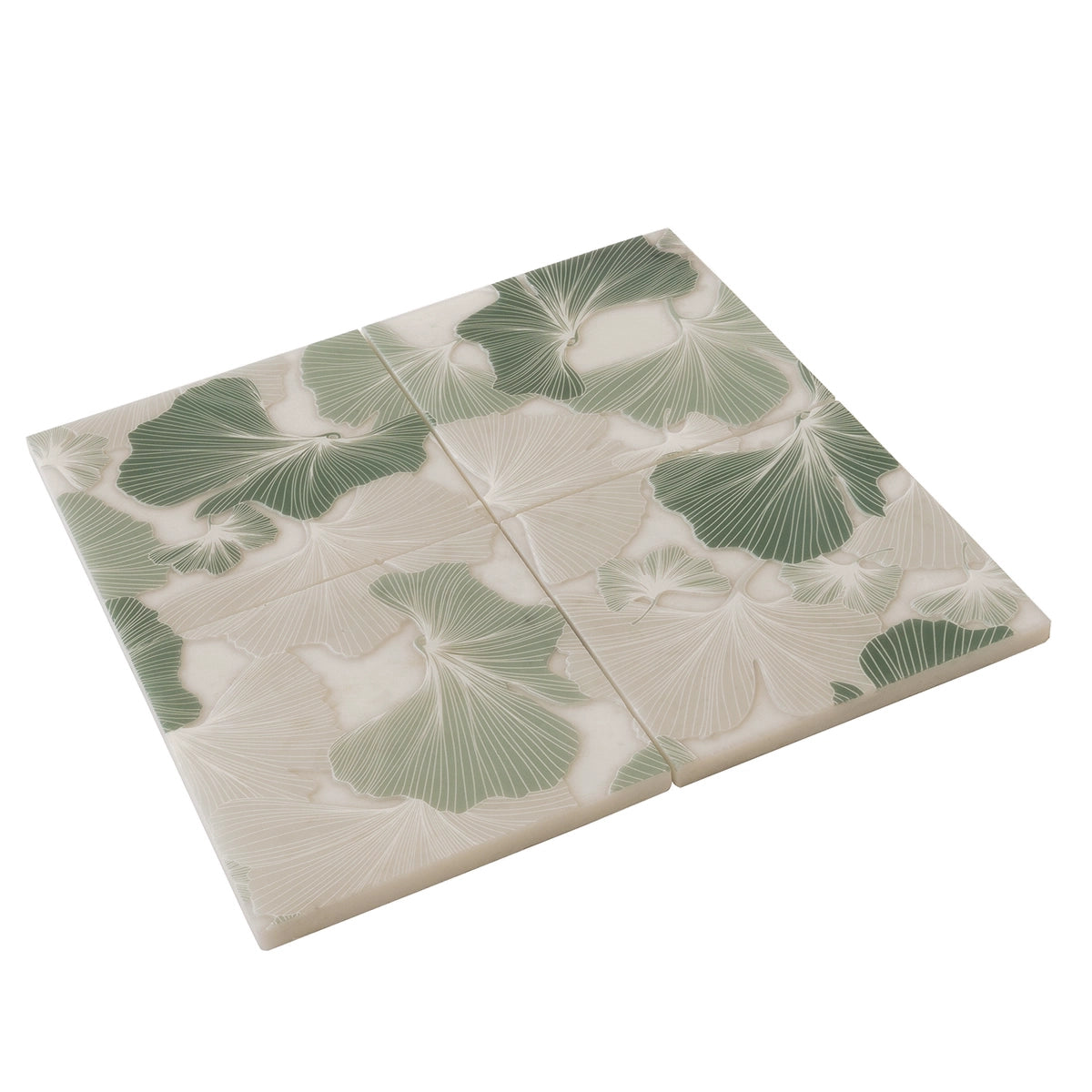 Bluma Gingko Green Etched Marble Mosaic | Tile Club
