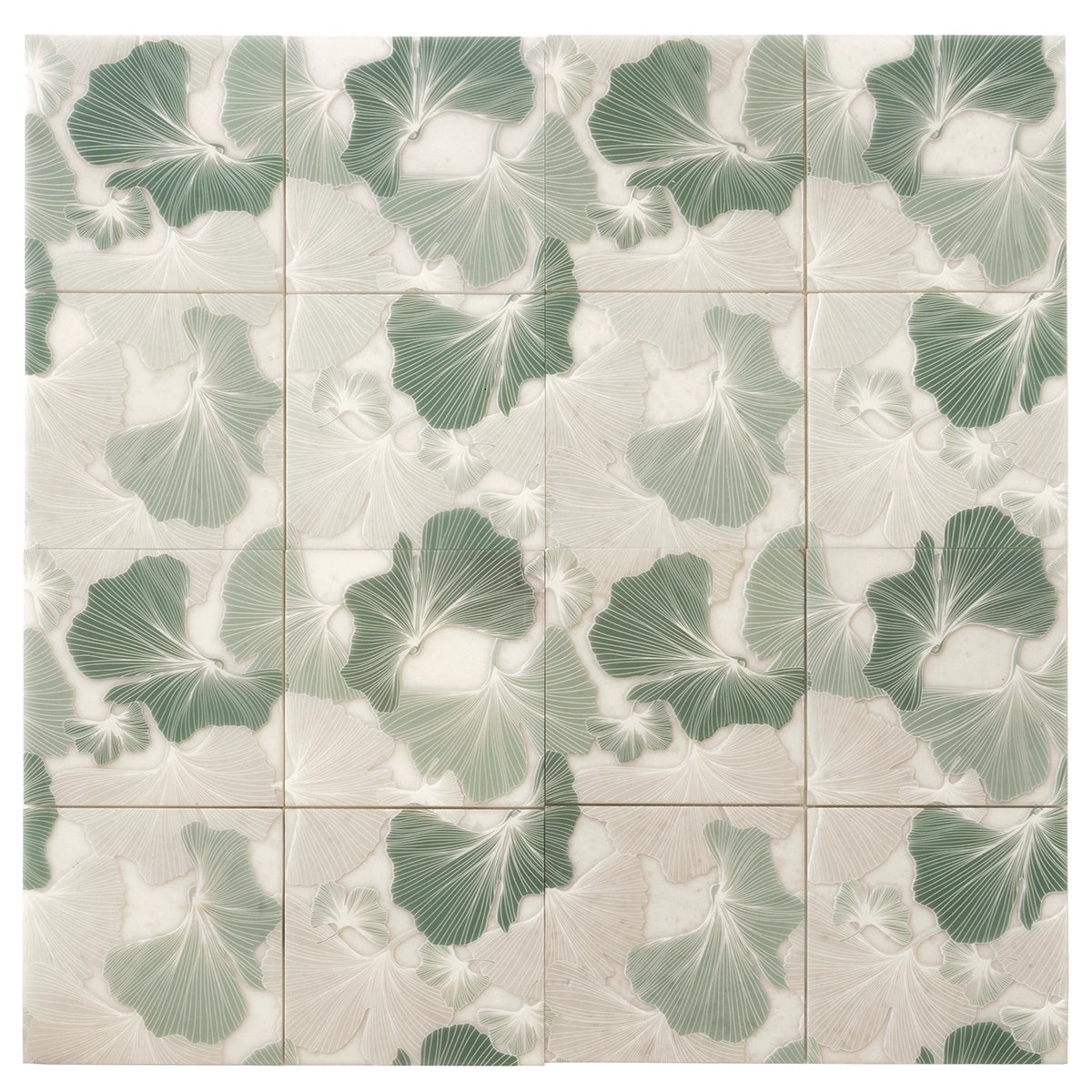 Bluma Gingko Green Etched Marble Mosaic | Tile Club