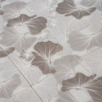 Bluma Gingko Taupe Etched Marble Mosaic | Tile Club