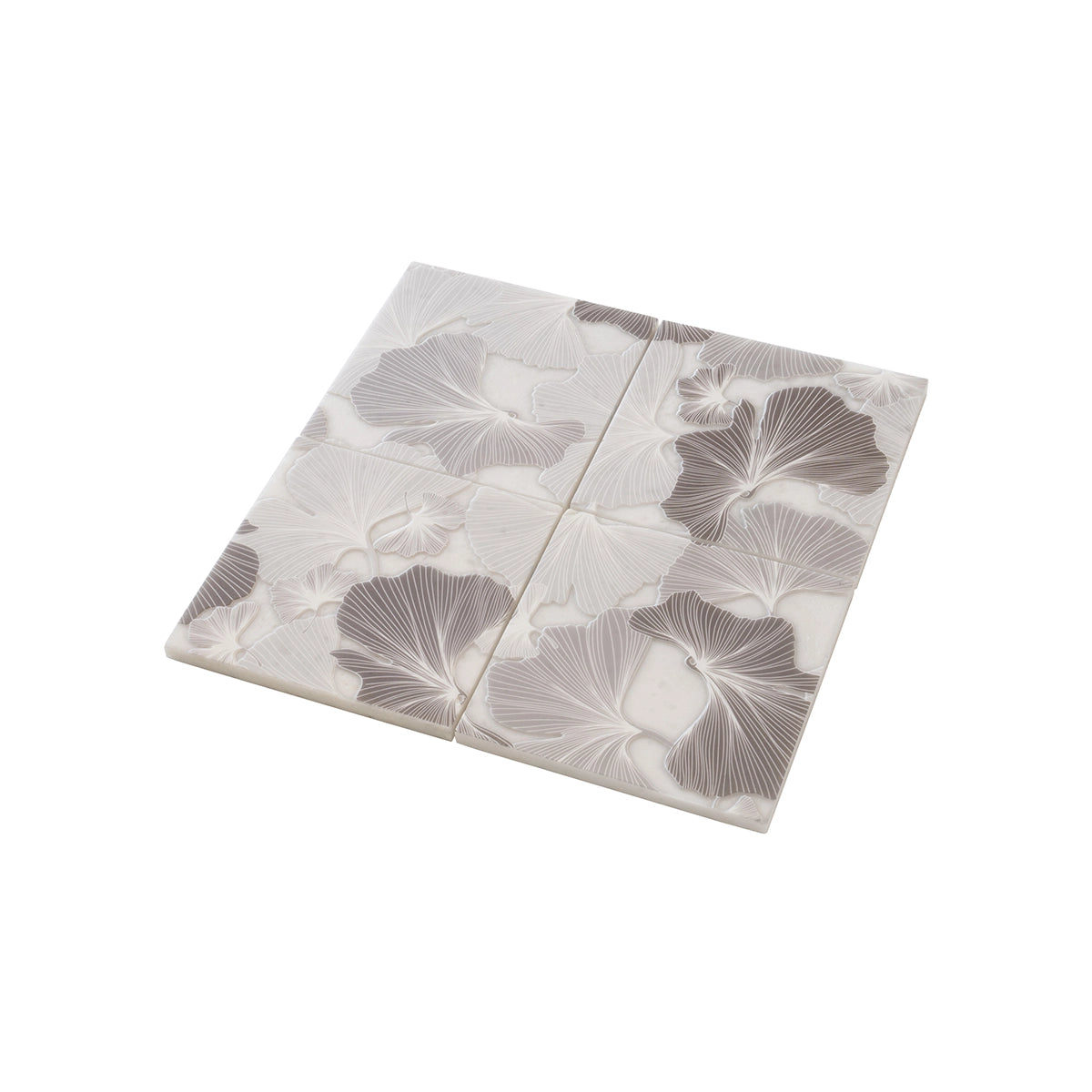 Bluma Gingko Taupe Etched Marble Mosaic | Tile Club